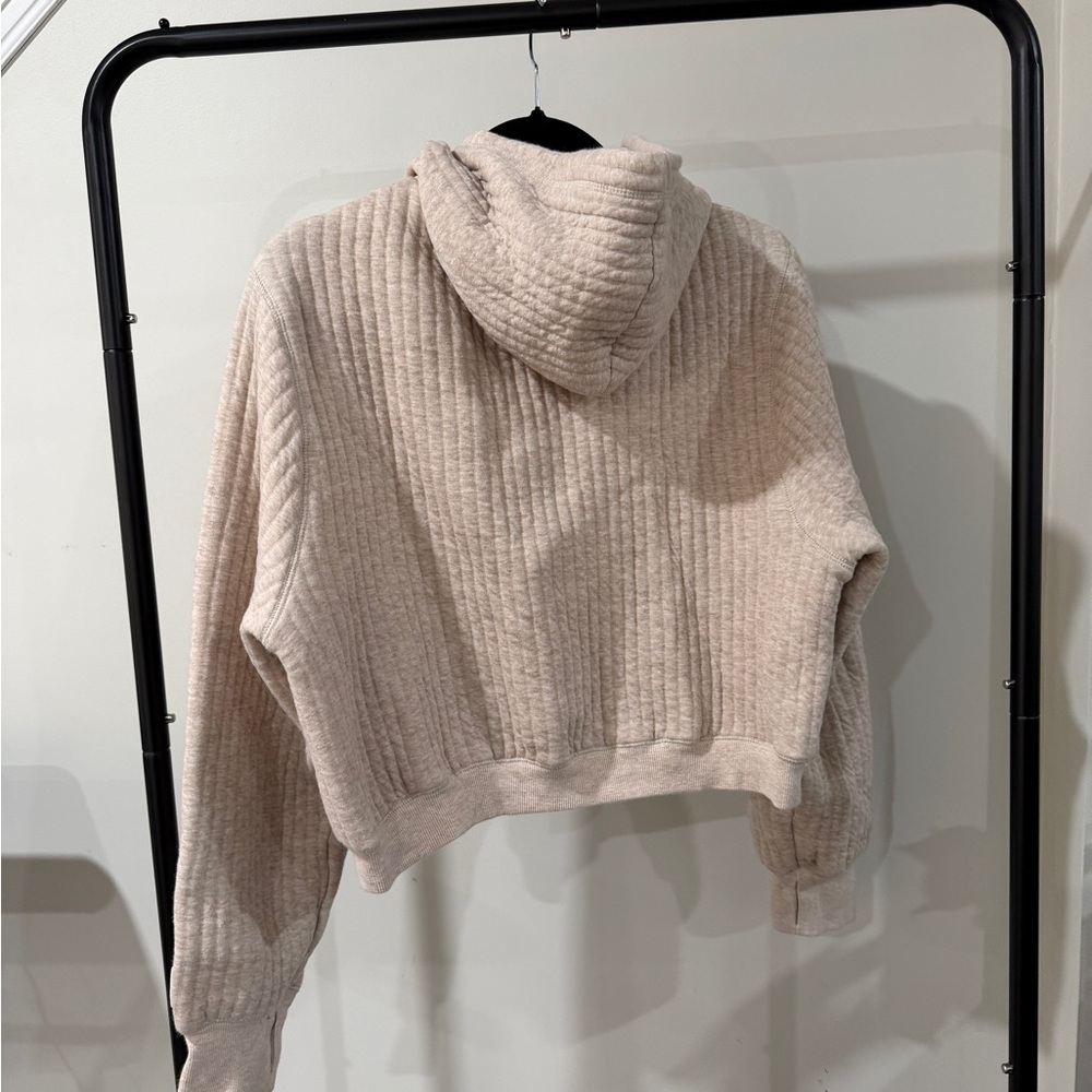 Aerie Beige Quilted Hoodie - Picture 2 of 3